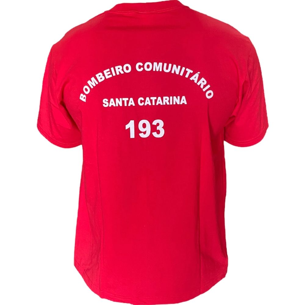 Camiseta Bombeiro Comunitário SC - Vermelha - Tam. M