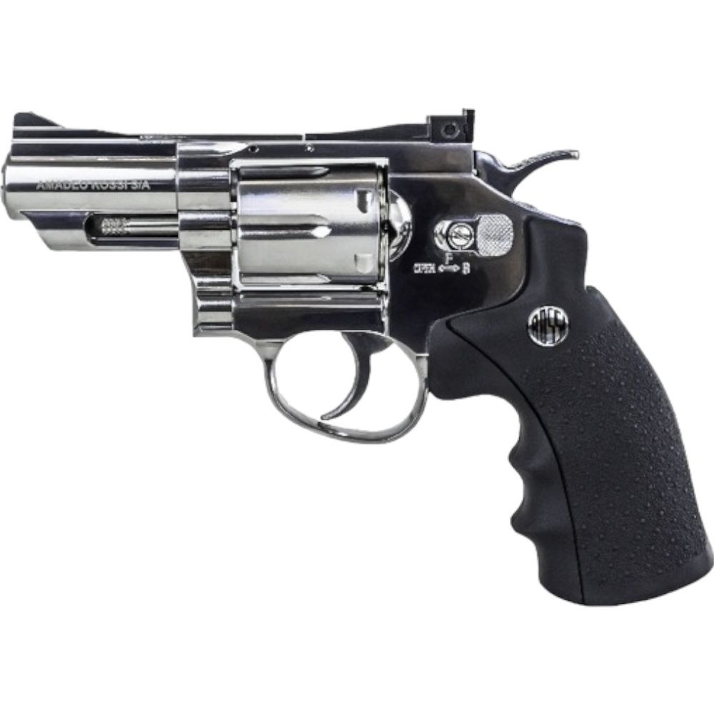 Revolver Pressão Wingun 708S Co2 2Pol 4,5mm Full Metal Niquelado - CB521