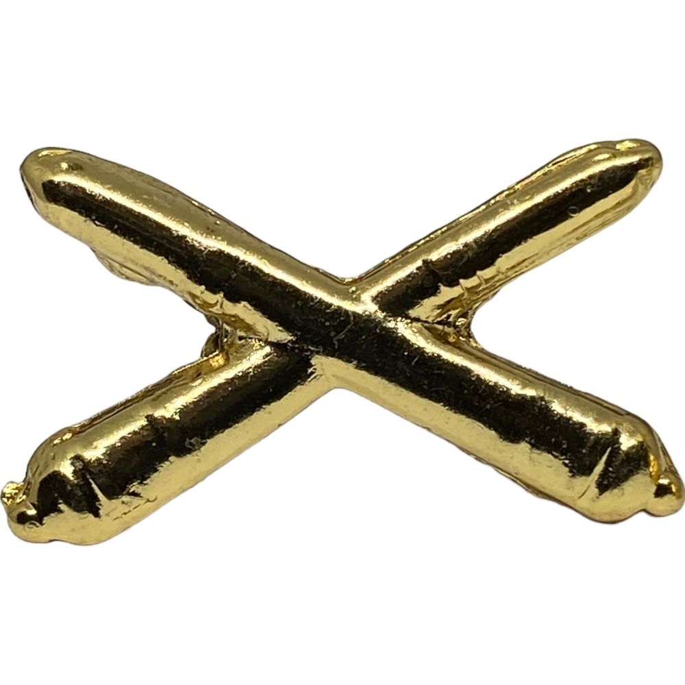 Distintivo de Metal Material Bélico Dourado EB - Par