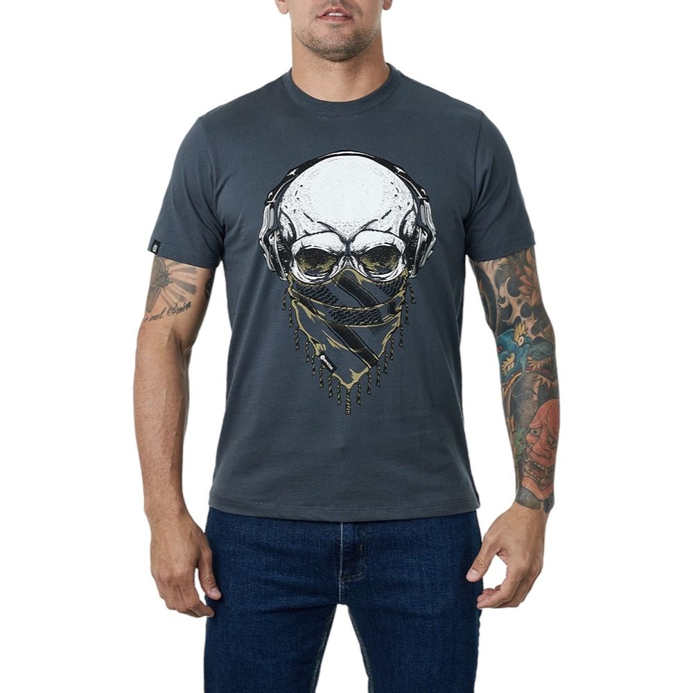 Camiseta Invictus Concept Skull - Cinza - Tam. EG