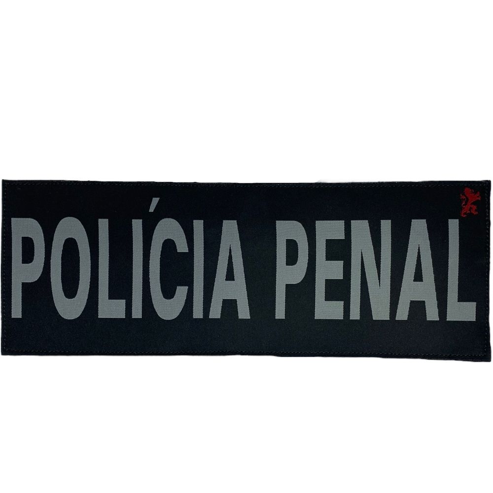 Identificação Polícia Penal 26,8cm X 9,8cm - Preto