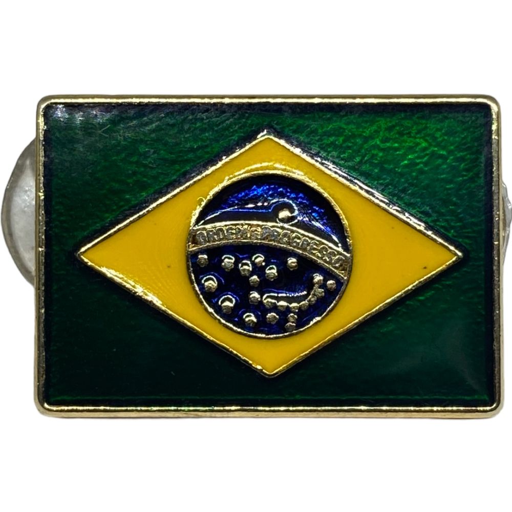 Bandeira do Brasil em Metal 17x25