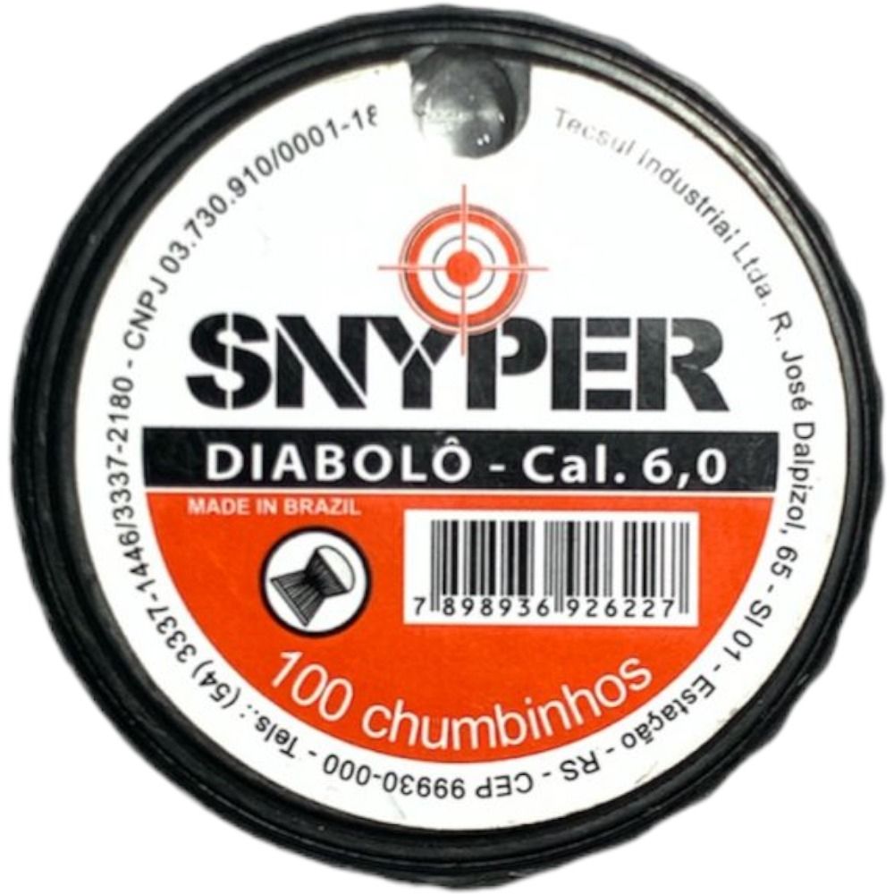 Chumbinho Snyper Diabolô 6,0mm - 100un