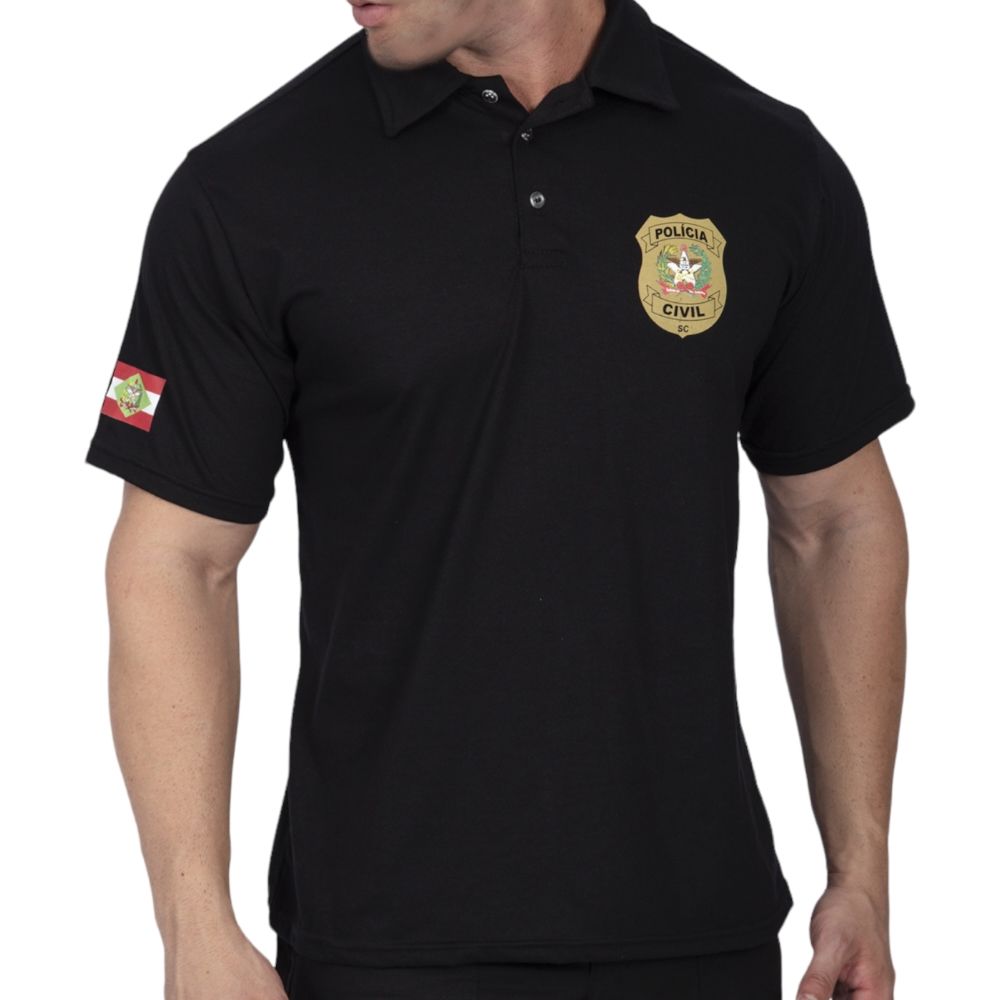 Camiseta Gola Polo PCSC - Preta - Tam. GG