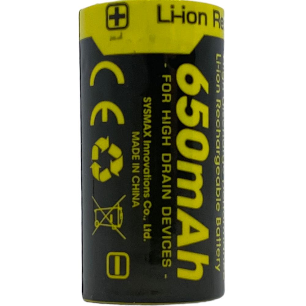 Bateria Recarregável Nitecore NL166 RCR123A - 650ml