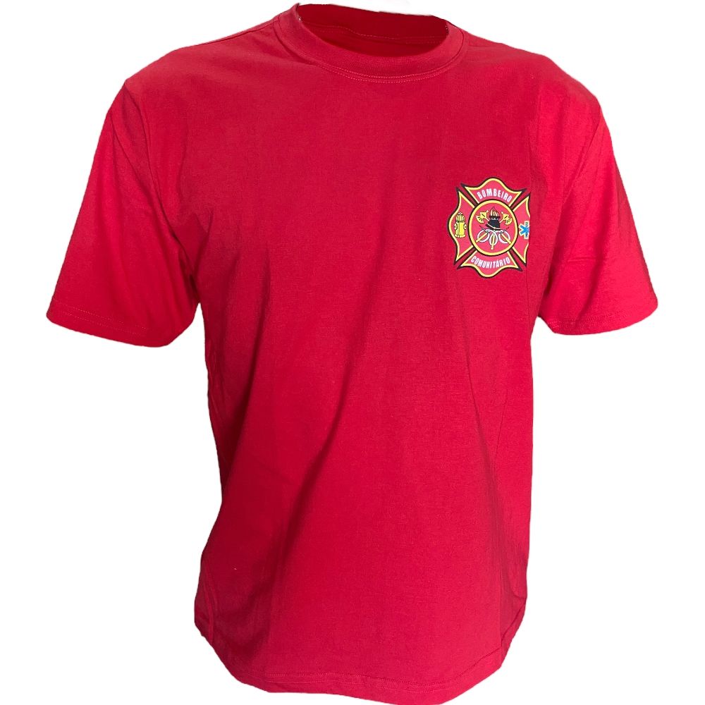 Camiseta Bombeiro Comunitário SC - Vermelha - Tam. P