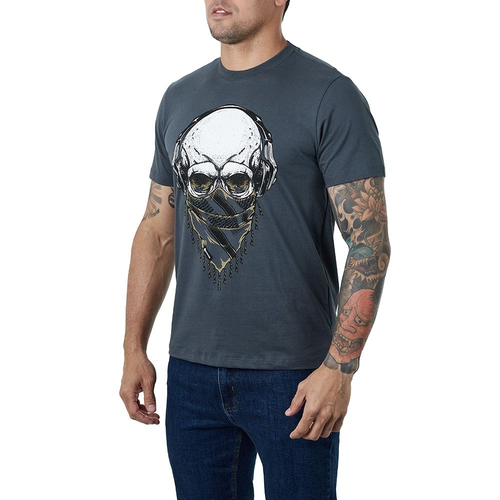 Camiseta Invictus Concept Skull - Cinza - Tam. GG