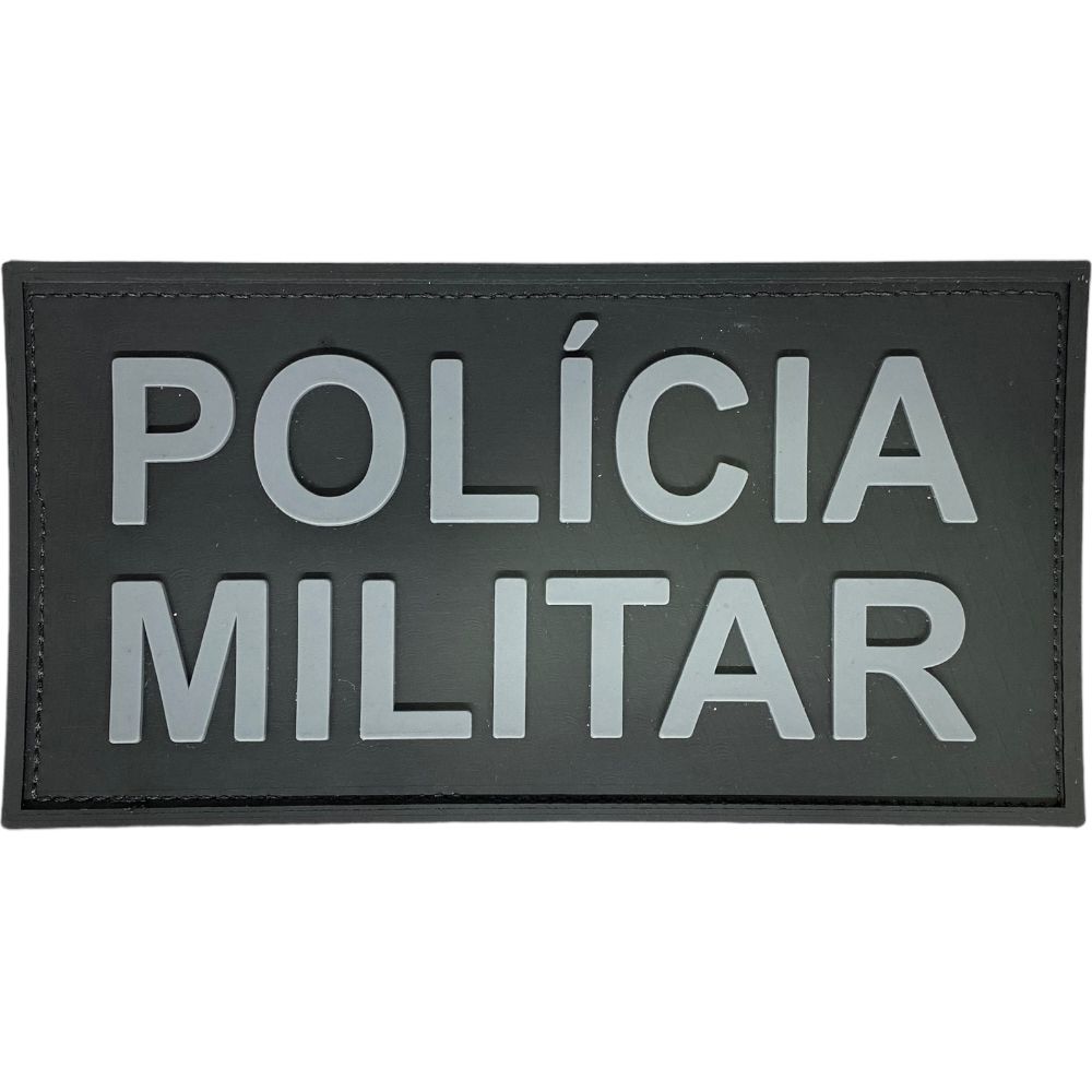 Emborrachado Costas Policia Militar - 18,5cm x 9,5cm